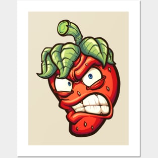 Angry Strawberry Posters and Art